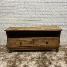 Rack para Tv de Madeira com 2 Gavetas - Steam:marrom - 2