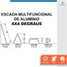 Escada Multifuncional com Plataforma 4x4 Alumínio 16 Degraus 4,65m - Starfer - 9