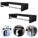 Ver imagem 6 de Kit 2 Cabideiro Multiuso Parede Porta Roupas Sapatos Quarto Closet Lavanderia