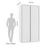 Guarda Roupa Casal Modulado 100% MDF 2 Portas de Correr 6 Gavetas Cabideiros e Prateleiras de 1,20m  - 4