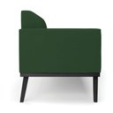 Ver imagem 7 de Poltrona Namoradeira Decorativa Isabella Pés Fixo em Madeira Preto Veludo Verde Esmeralda G19 - Gran