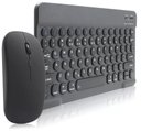 Ver imagem 1 de Kit Teclado e Mouse Bluetooth 5.2 Utra Fino Compatível Com Pc, iPad e Android Preto