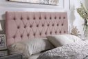 Ver imagem 2 de Cabeceira Painel Imperatriz 138 cm com Capitonê Veludo Rosa