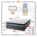 Ver imagem 2 de Conjunto Cama Box Espuma Chicago Cinza King 193x203x57