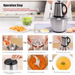 Chopper Triturador de Alimentos 3 Litros 220v Super Potente - 6