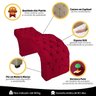 Maca Estofada Capitonê para Makeup Maquiagem Estética Cílios Veludo Vermelho SOFA STORE - 5