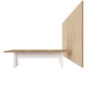 Ver imagem 4 de Mesa Escritório 2,70m 2 Cx de Tomada e Painel de Tv Duplo F5 Cor:macadâmia com Branco