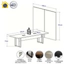 Ver imagem 2 de Mesa Escritório 2,70m 2 Cx de Tomada e Painel de Tv Duplo F5 Cor:macadâmia com Branco