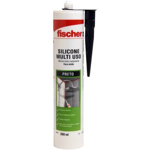 Silicone Acético Preto 260ml - 600692 - FISHER