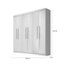 Guarda-Roupa Roupeiro Espanha Móveis Rufato 6 Portas e 2 Gavetas - Branco Móveis Rufato - 2