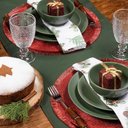 Ver imagem 3 de Kit 6 Pçs Jogo Americano Redondo Meissa Vermelho 38cm