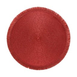 Kit 6 Pçs Jogo Americano Redondo Meissa Vermelho 38cm - 1
