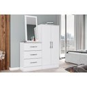 Ver imagem 1 de Cômoda Casal Briz B700 C/ 2 Portas e 3 Gavetas Branco - Henn
