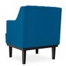 Poltrona Decorativa Clássica Base em Madeira Suede Azul Royal - 7