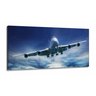 Quadro Decorativo Avião Aviação Céu em Tecido Canvas 130x60 - 1