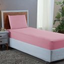 Ver imagem 2 de Roupa de Cama Solteiro 400 Fios 2 Peças Hotel Pousada Macio Acetinado:rose