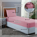 Ver imagem 4 de Roupa de Cama Solteiro 400 Fios 2 Peças Hotel Pousada Macio Acetinado:rose