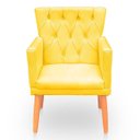 Ver imagem 6 de Kit Poltrona Capitonê Clássica Confortável para Sala e Quarto Ana Suede