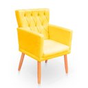 Ver imagem 4 de Kit Poltrona Capitonê Clássica Confortável para Sala e Quarto Ana Suede