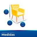 Ver imagem 7 de Kit Poltrona Capitonê Clássica Confortável para Sala e Quarto Ana Suede