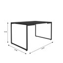 Ver imagem 3 de Mesa de Jantar 04 Lugares Porto 135 Cm Preto Base Metálica Industrial Preto - D’Rossi
