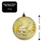 Bola de Natal Decorada Print Mix Dourada Translúcida Luxo 10cm - Magizi - 4