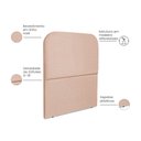 Ver imagem 3 de Cabeceira Estofada Solteiro Alana 90cm Linho Rose