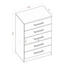 Ver imagem 6 de Guarda Roupa Casal Coimbra 2005138 com Cômoda 5 Gavetas 2014140 e Armário Multiuso Florença 2000199