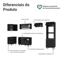 Ver imagem 7 de Armário de Cozinha Completa de Canto 385 cm Preto Nice Madesa 04