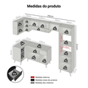 Ver imagem 6 de Armário de Cozinha Completa de Canto 385 cm Preto Nice Madesa 04