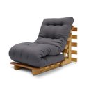Ver imagem 1 de Sofá-cama Futon Slim S 01 Lugar Cor Cinza FUTON BRASIL