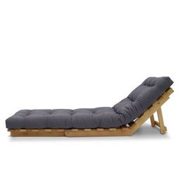 Sofá-cama Futon Slim S 01 Lugar Cor Cinza FUTON BRASIL - 2