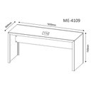Ver imagem 4 de Kit Escritório Completo com Mesa Estantes Balcão Gaveteiro 4 Portas 3 Gavetas MDP Nogal Tecno