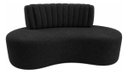 Ver imagem 2 de Sofá Orgânico Curvo Luxo Mavie 180cm Sala Bouclê Preto