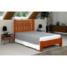 Cama de Casal Bari de Madeira Maciça Angelim Pedra/tauari - Cor Mel - 1