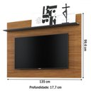 Ver imagem 3 de Painel para Tv até 55 Polegadas San Noce Milano/preto Fosco - Pnr Móveis