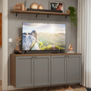 Ver imagem 1 de Rack para TV até 70 Polegadas + Prateleiras 160cm Rustic/Cinza Vik Madesa 05