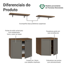 Ver imagem 5 de Rack para TV até 70 Polegadas + Prateleiras 160cm Rustic/Cinza Vik Madesa 05