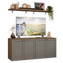 Ver imagem 3 de Rack para TV até 70 Polegadas + Prateleiras 160cm Rustic/Cinza Vik Madesa 05