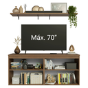 Ver imagem 7 de Rack para TV até 70 Polegadas + Prateleiras 160cm Rustic/Cinza Vik Madesa 05