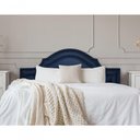 Ver imagem 1 de Cabeceira King Luxo 193x60 Courino Azul Tachas Fumê