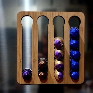 Suporte Vazado De Parede Em Mdf Nespresso Marrom Make Laser SVN