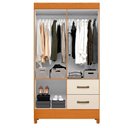 Ver imagem 3 de Guarda Roupa Mobi 4 Portas 2 Portas Cinamomo com Off White - Albatroz
