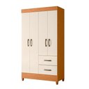 Ver imagem 1 de Guarda Roupa Mobi 4 Portas 2 Portas Cinamomo com Off White - Albatroz