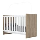 Ver imagem 2 de Berço Nacional e Guarda Roupa Infantil Labirinto Rústico Branco Brilho - Henn