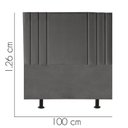 Ver imagem 3 de Cabeceira Cama Box Solteiro King Estofada Grécia 100 Cm Suede:cinza Escuro