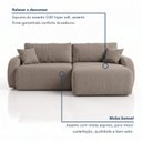 Ver imagem 6 de Sofá Cama Modular Orgânico Retrátil 4 Lugares 270cm Base Madeira Maciça Cancún