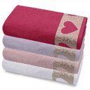 Ver imagem 1 de Kit C/ 4 - Toalhas de Banho Jacquard - Felpuda - Love - 100% Algodão - Buettner