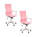 Ver imagem 1 de Cadeira de Escritório Esteirinha Giratória Ergonômica Alta - Rosa - 2