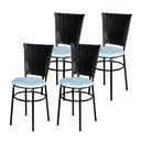 Ver imagem 1 de 4 Cadeiras Preta para Mesa Hawai Preta Assento Floral:floral Gelo